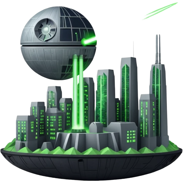 Death star firing at usa emoji