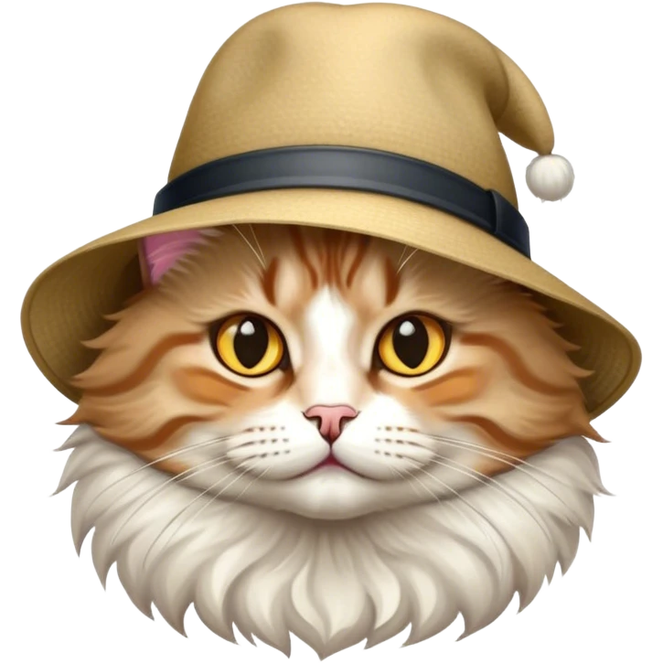 portrait of Cat wearing a hat  emoji