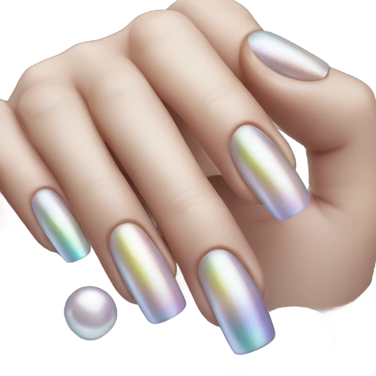 Pearl style nails  emoji