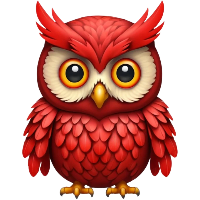 please make owl of red color emoji