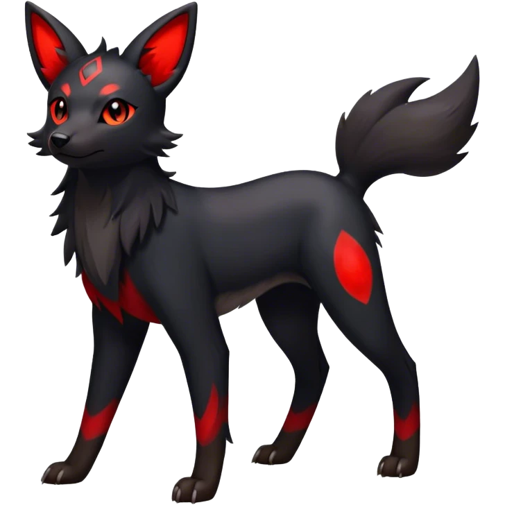 Umbreon-Houndour-Zorua-hybrid full body emoji