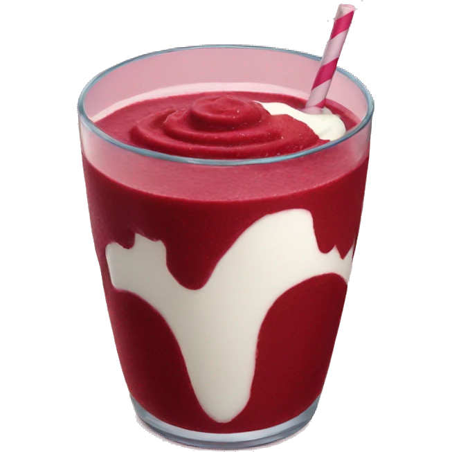 Red velvet smoothie emoji