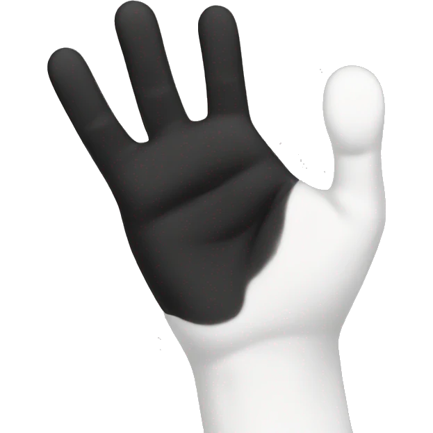 cat black hand up  emoji