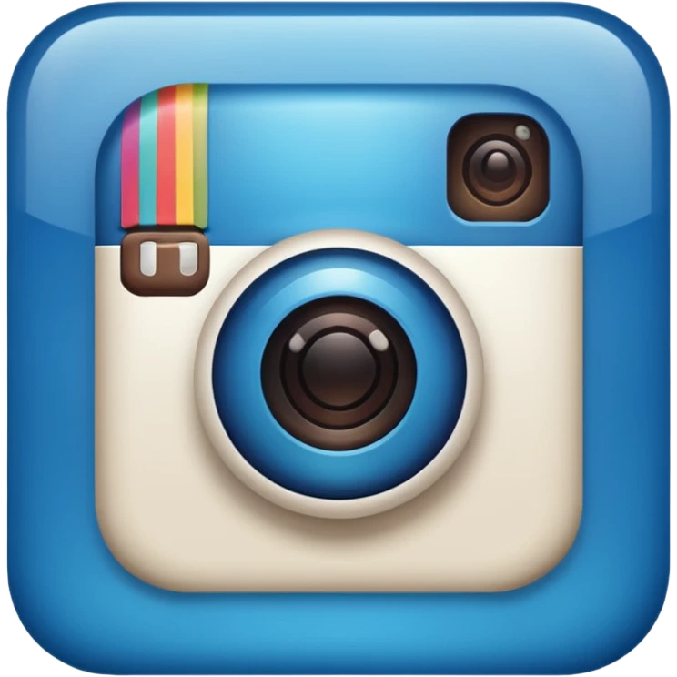 Instagram blue thick emoji