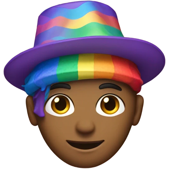 Human wearing gay hat ￼ emoji
