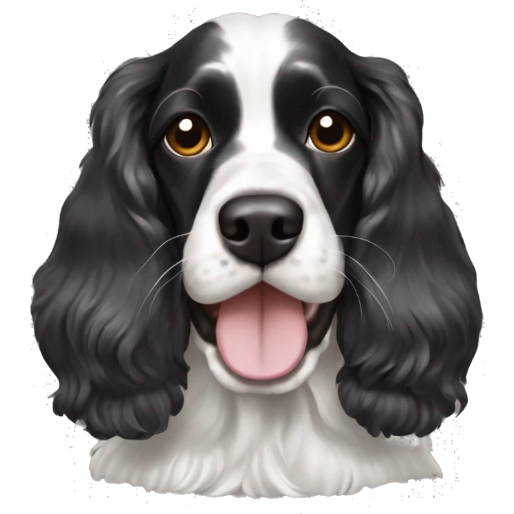 english cocker spaniel dark colours emoji