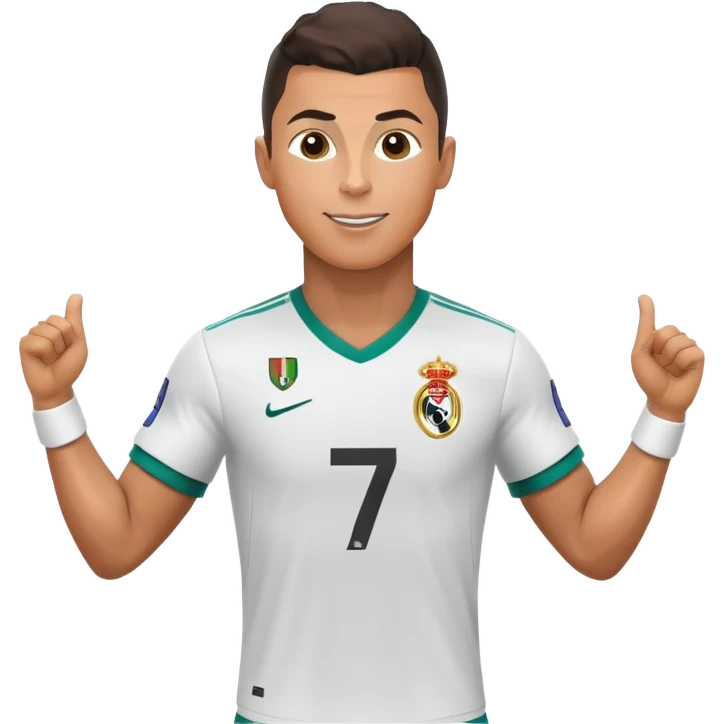 CR7 Cristiano Ronaldo doing his signature celebration pose emoji