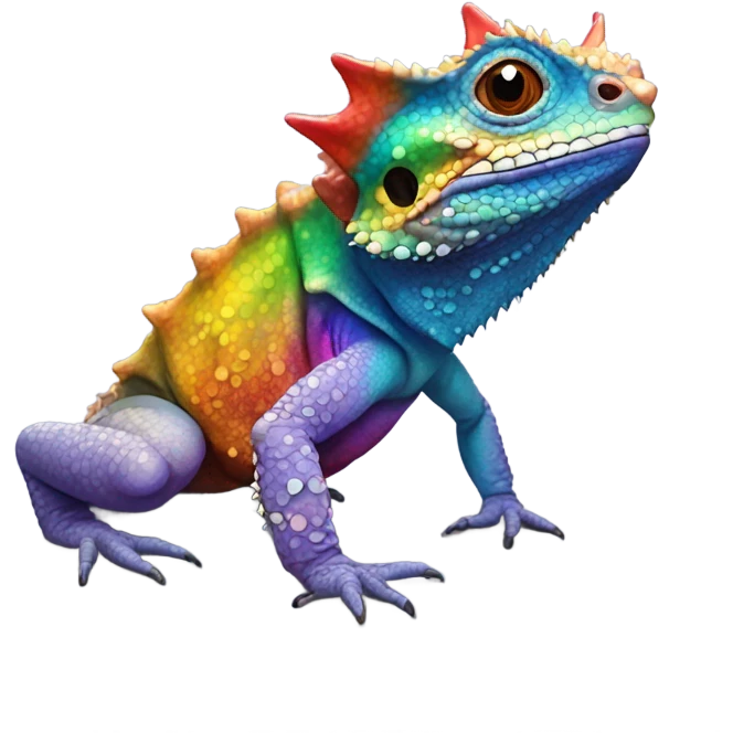 LGBT horned lizard emoji