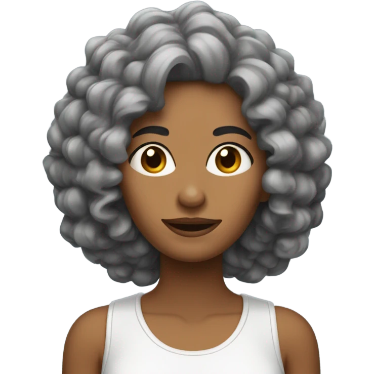 Mulher branca de cabelos cacheados  emoji