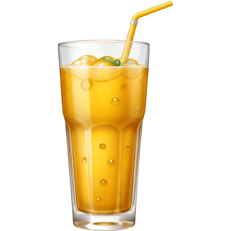 passionfruit & mango soft drink in glass emoji