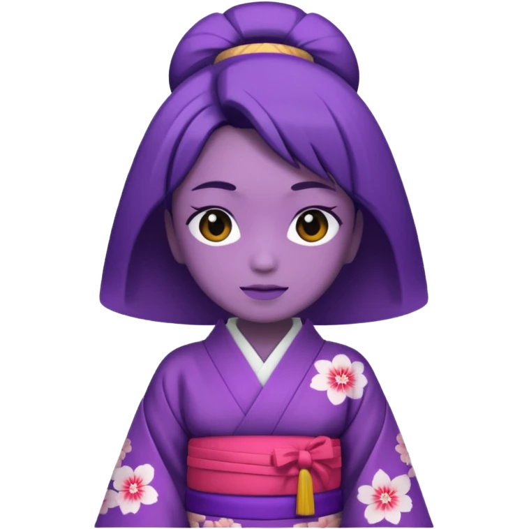 purple person no face cube face japan emoji