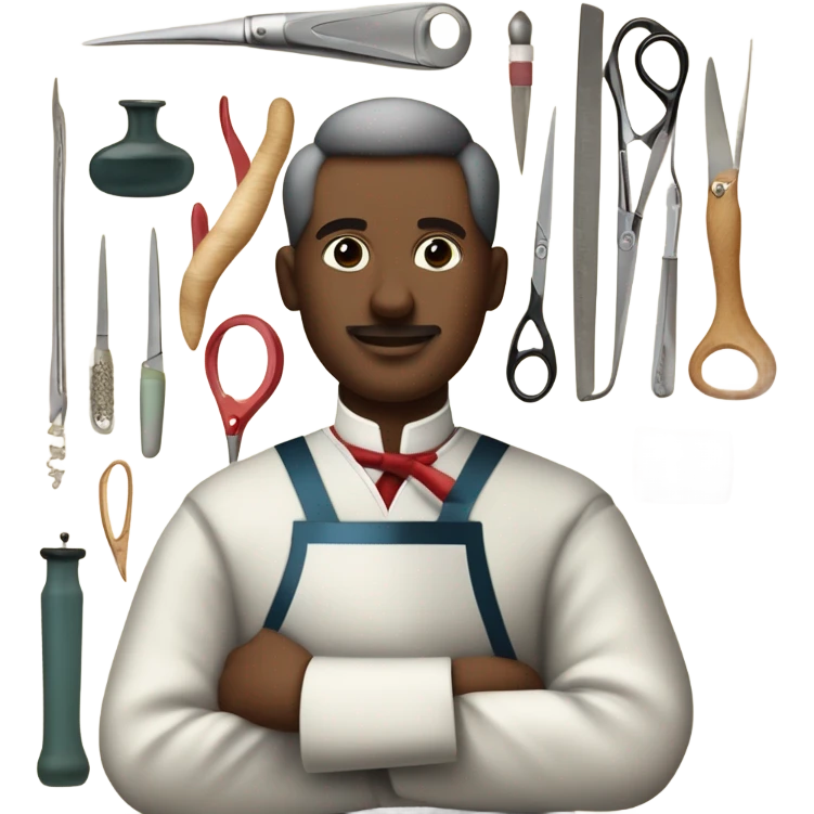 Barber surgeon with colors emoji
