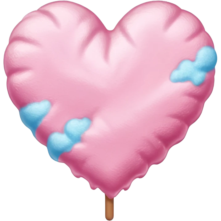 Cotton Candy, Heart-Shaped Cotton Candy – soft pink heart form with sparkle  emoji