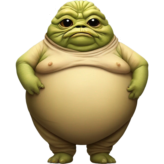 Jabba the Hutt from Star Wars full body without legs emoji