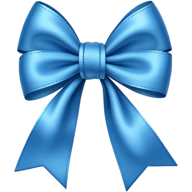 blue bow emoji