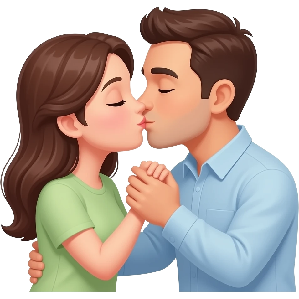 Eşinin elini öpen koca emoji