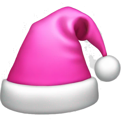 pink christmas hat emoji