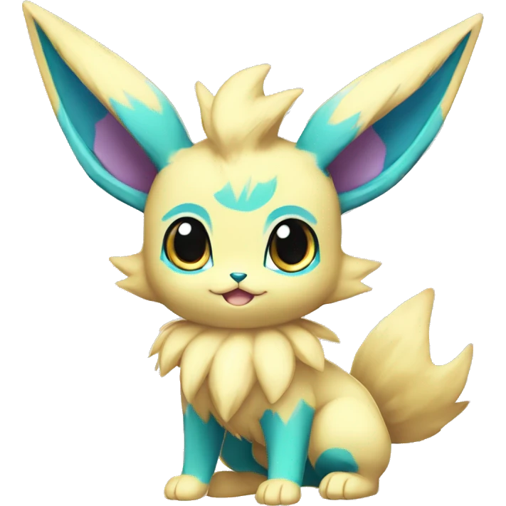 Shiny Kawaii Eeveelution-Cute-Pokémon-fusion full body emoji