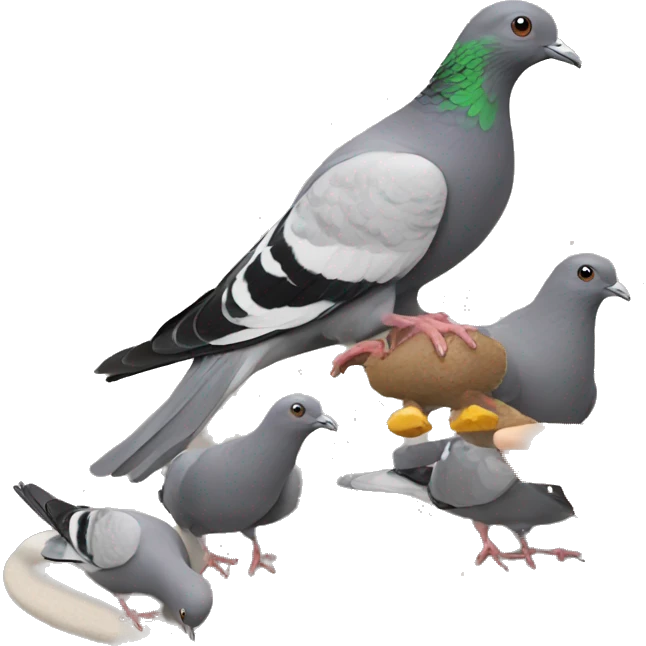 feeding pigeons emoji
