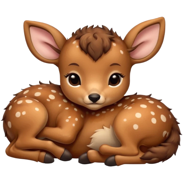 Baby deer sleeping emoji