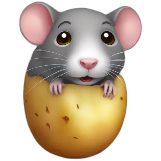 rat shaped potato emoji