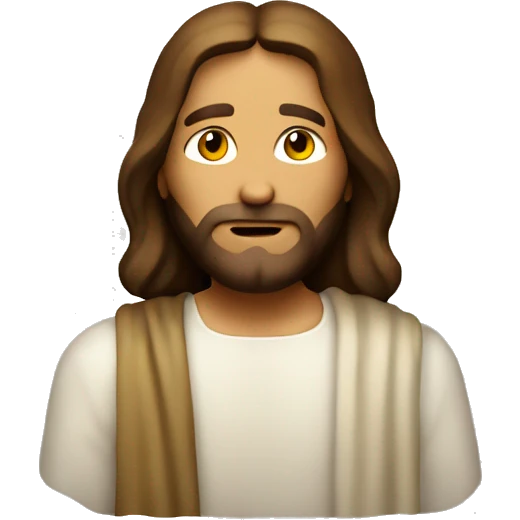 Jesus Christ with blurred face emoji
