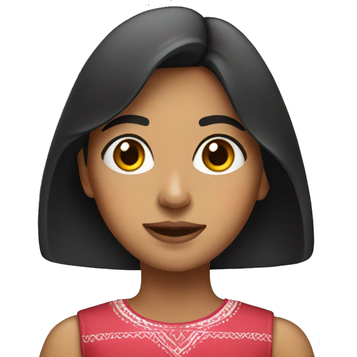 mexican girl on iphone emoji
