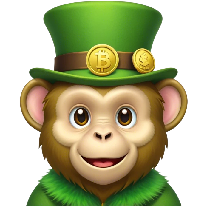 Monkey leprechaun emoji