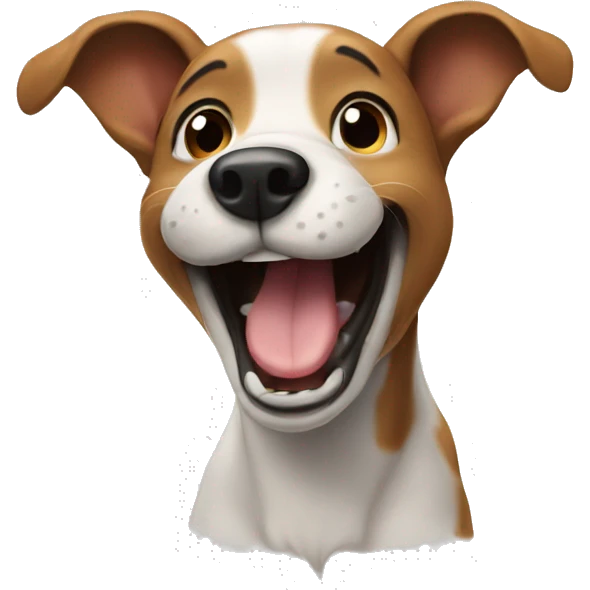 A.dog laughing emoji