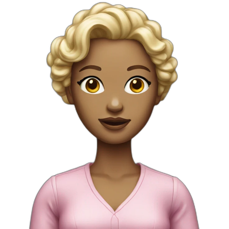Lady doll with seen jaw emoji