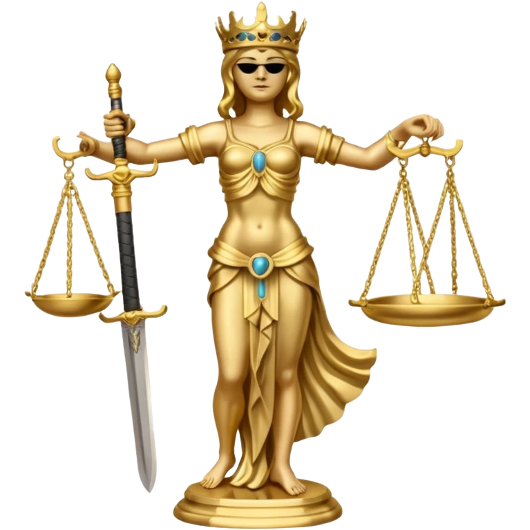 gold Justitia statue emoji