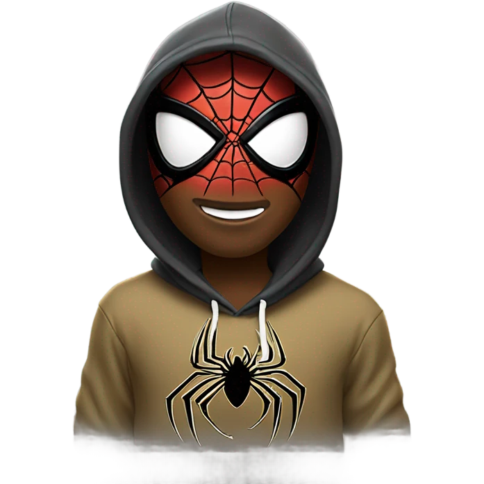 Spider-Man wearing a university Of Colorado football hoodie emoji