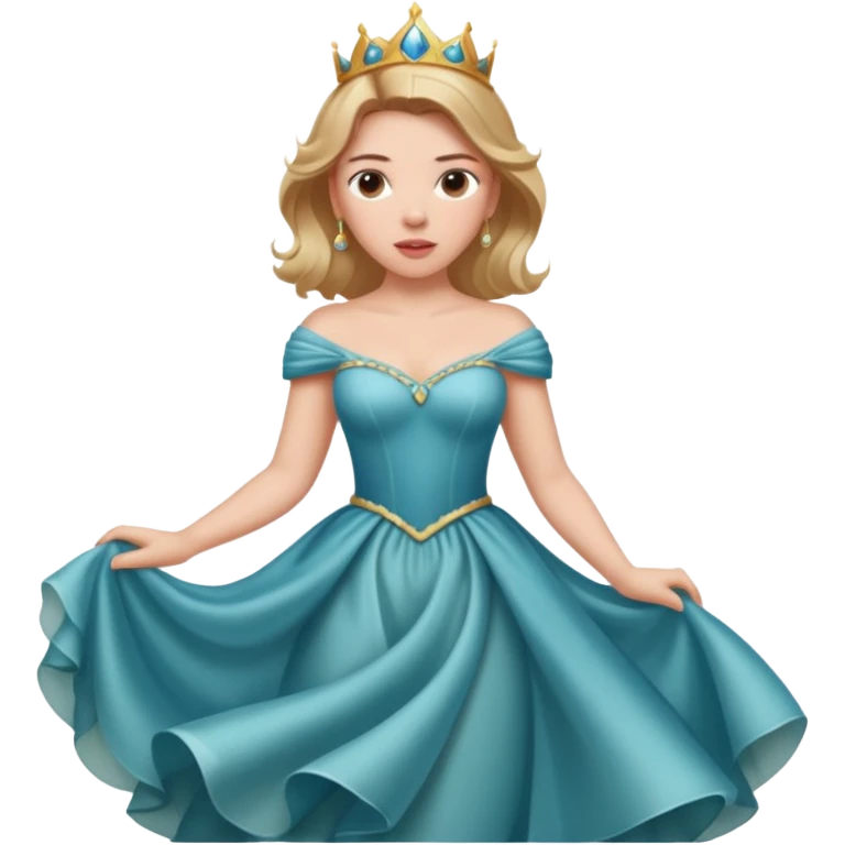 Scarlett Johansson in a princess dress emoji