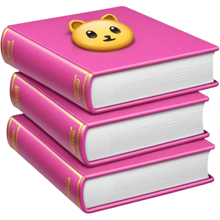 libros rosas emoji