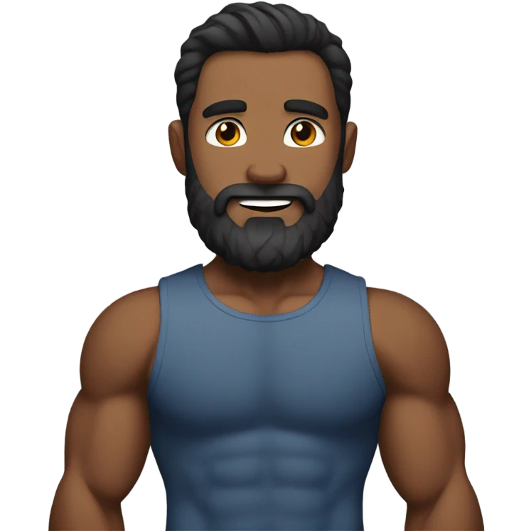 Muscular husband with the beard  emoji