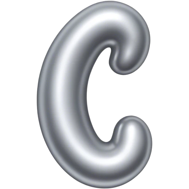 Silver metallic kidney bean emoji