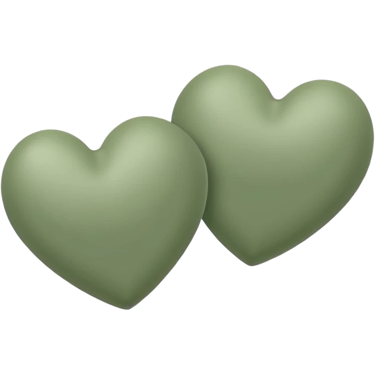 double sage green hearts emoji