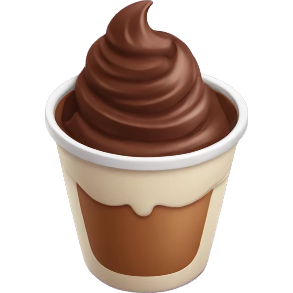 Chocolate icecream in a cup emoji