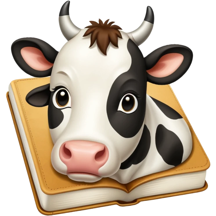 Cow print journal emoji