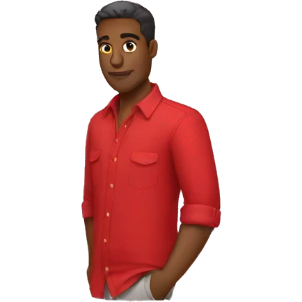 Fashionable red shirt emoji