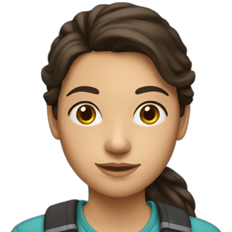 student brunette emoji