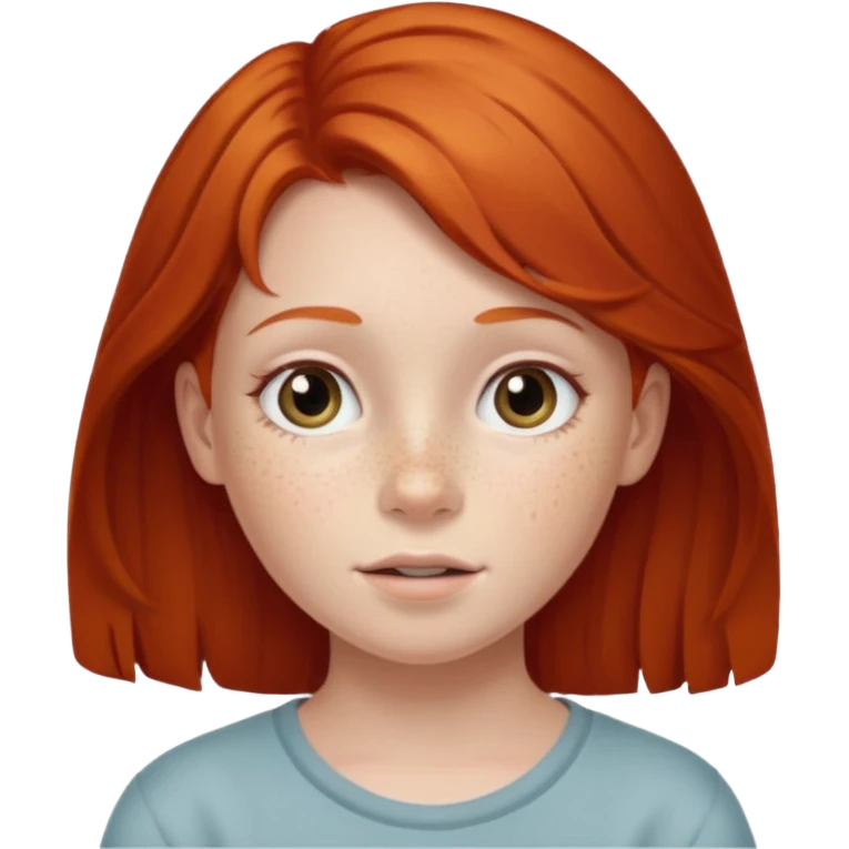 redhead kid with unique face features  emoji