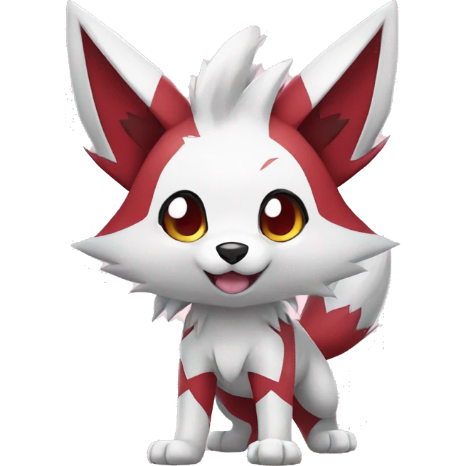 Kawaii Chibi Poochyena-Zangoose-Lycanroc-Pokémon Full Body emoji