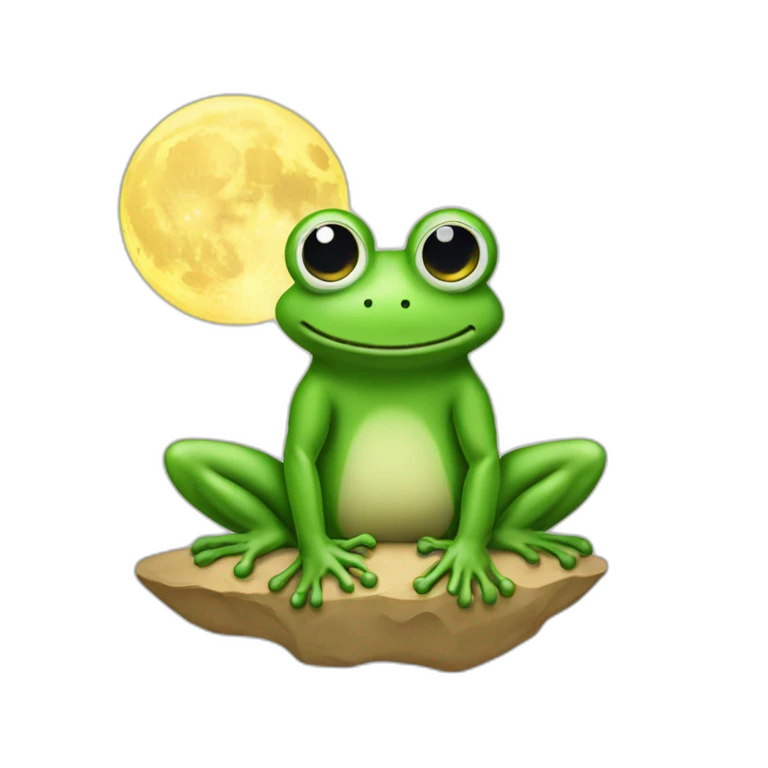 Grenouille sur la lune emoji