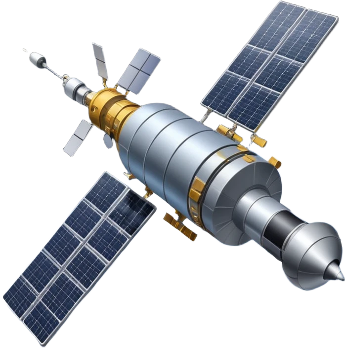 orbiting satellite in space emoji