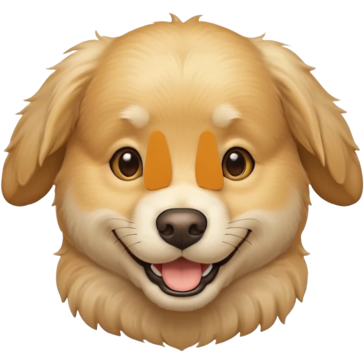 Cream coloured golden retriever emoji