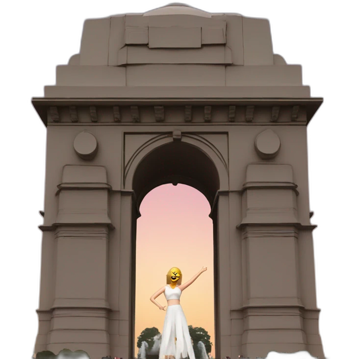 Taylor swift singing at India gate  emoji