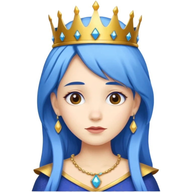 blue haired old princess emoji