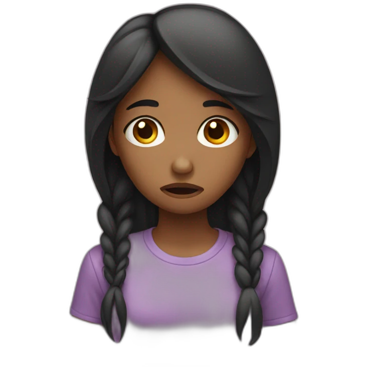 girl crying emoji