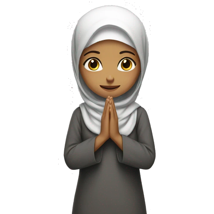 Muslim girl praying  emoji